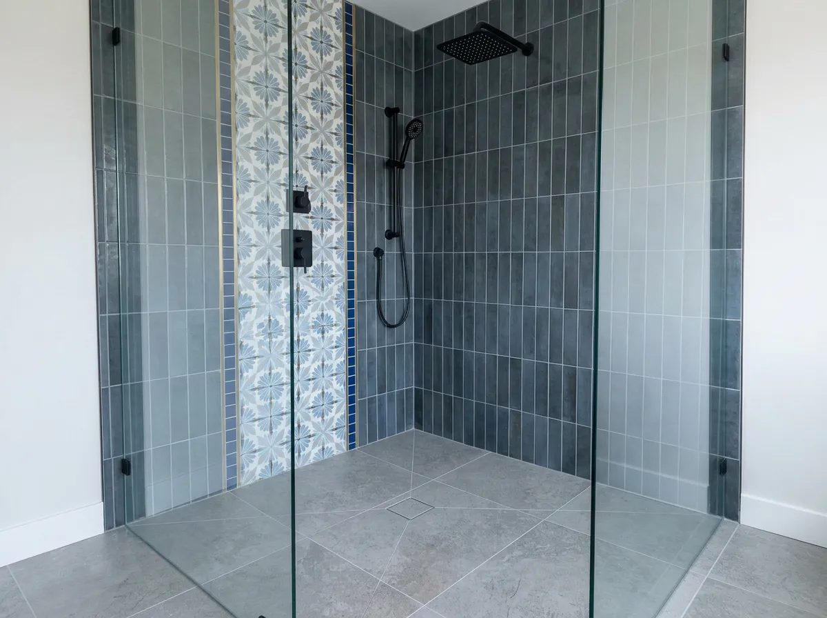 Custom shower build with Kerdi membrane by VitalTile & Stone in Calgary