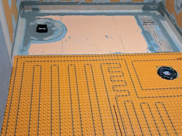 Heated floor system by VitalTile & Stone — Electric mat · 24×24 porcelain